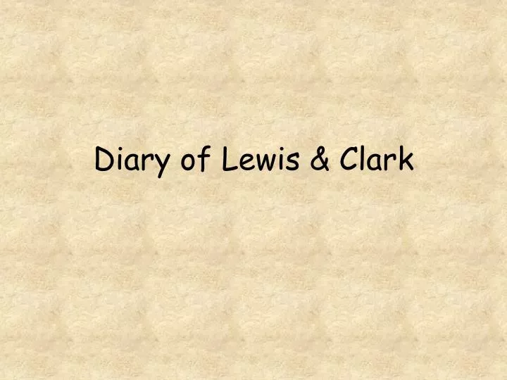 diary of lewis clark