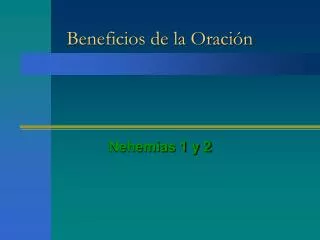 beneficios de la oraci n