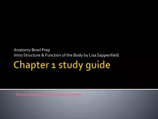 Chapter 1 study guide