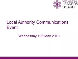 Local Authority Communications Event