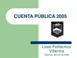 cuenta p blica 2005