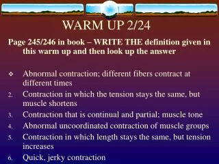 warm up 2 24