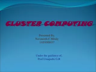CLUSTER COMPUTING