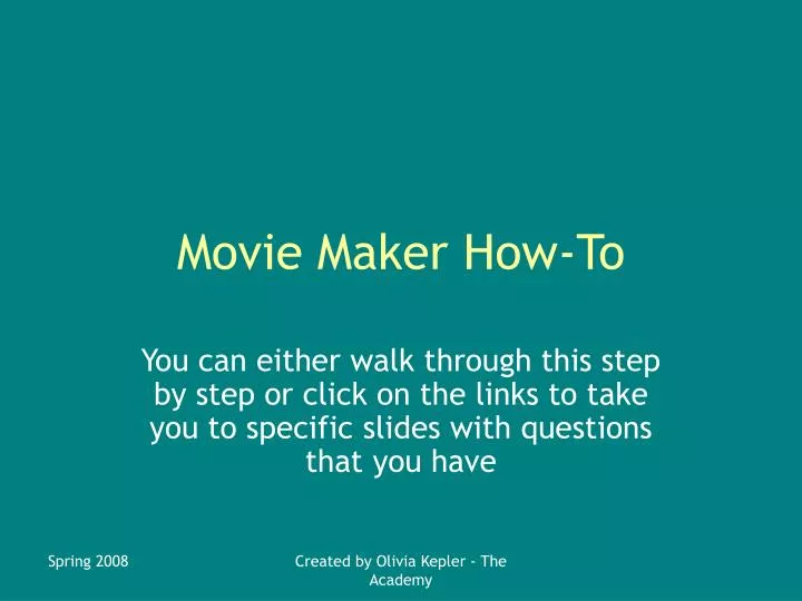 movie maker how to