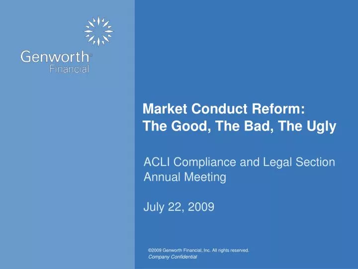 market conduct reform the good the bad the ugly