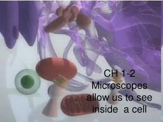 CH 1-2 Microscopes allow us to see inside a cell