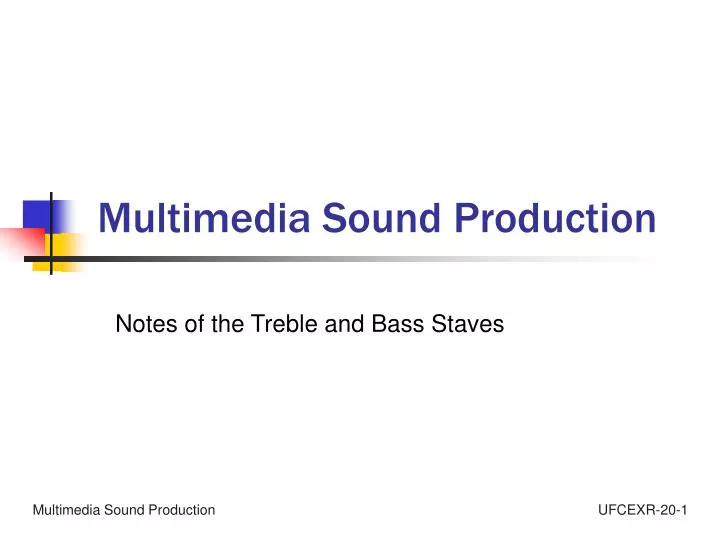multimedia sound production