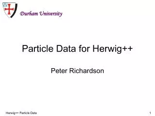 Particle Data for Herwig++