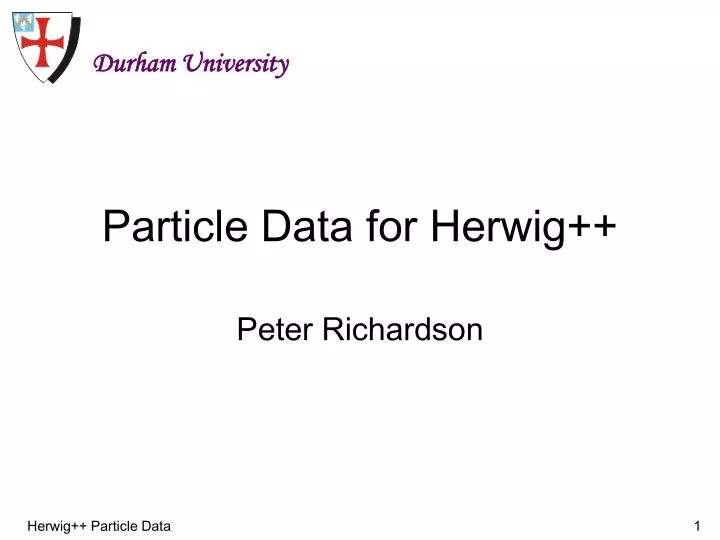 particle data for herwig