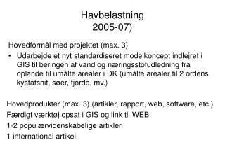 havbelastning 2005 07