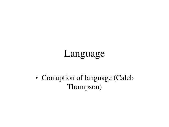 language