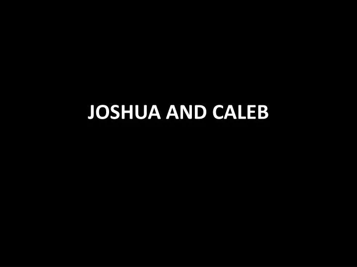 joshua and caleb