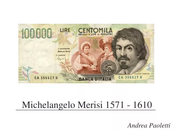 michelangelo merisi 1571 1610