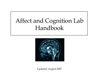 Affect and Cognition Lab Handbook