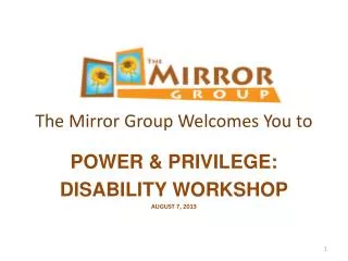 The Mirror Group Welcomes You to