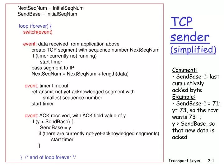 tcp sender simplified
