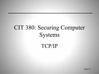 CIT 380: Securing Computer Systems