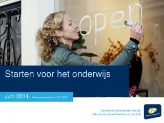 starten voor het onderwijs
