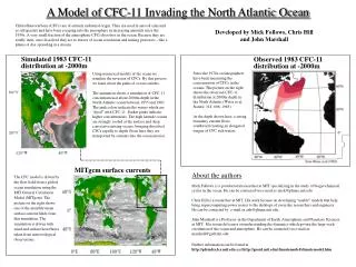 A Model of CFC-11 Invading the North Atlantic Ocean