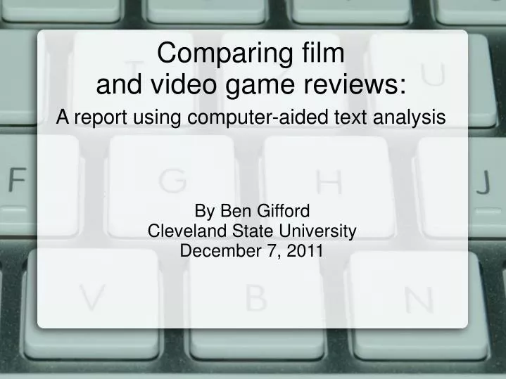 comparing film and video game reviews