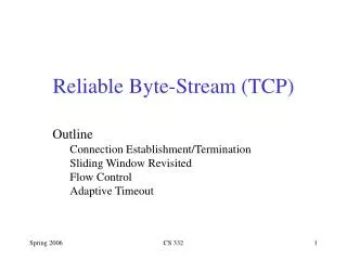 reliable byte stream tcp