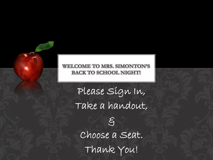 welcome to mrs simonton s back to school night