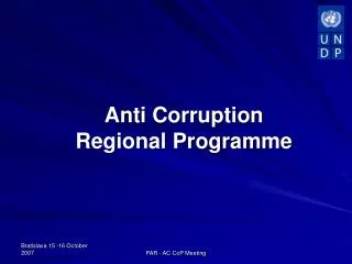 Anti Corruption Regional Programme