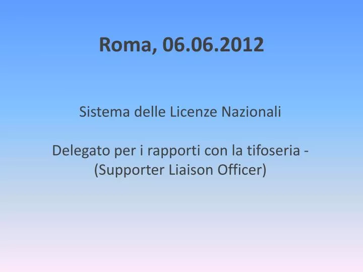 roma 06 06 2012