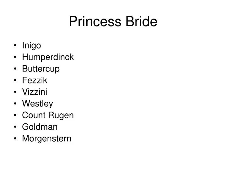 princess bride