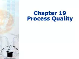 Chapter 19 Process Quality