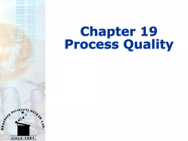 chapter 19 process quality