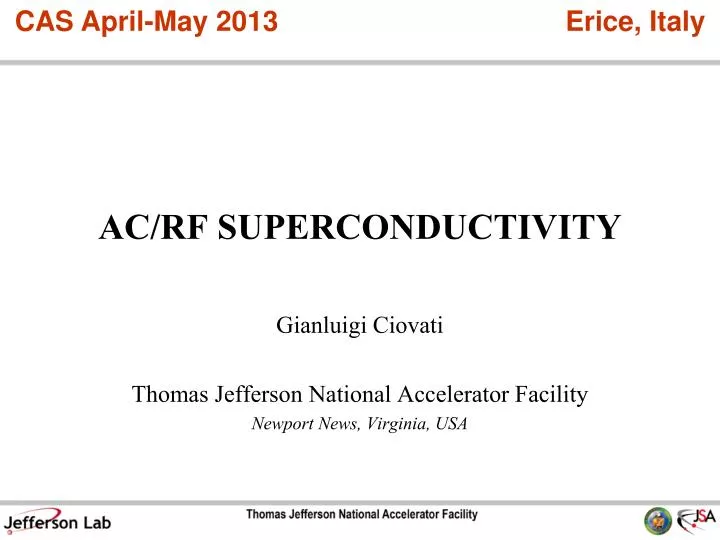 ac rf superconductivity