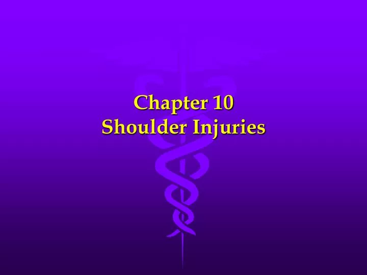 chapter 10 shoulder injuries