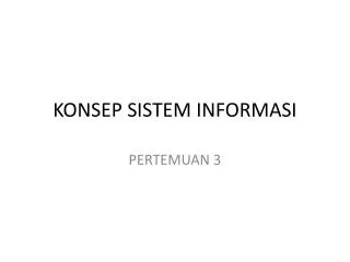 konsep sistem informasi
