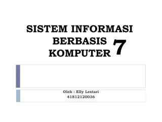 sistem informasi berbasis komputer