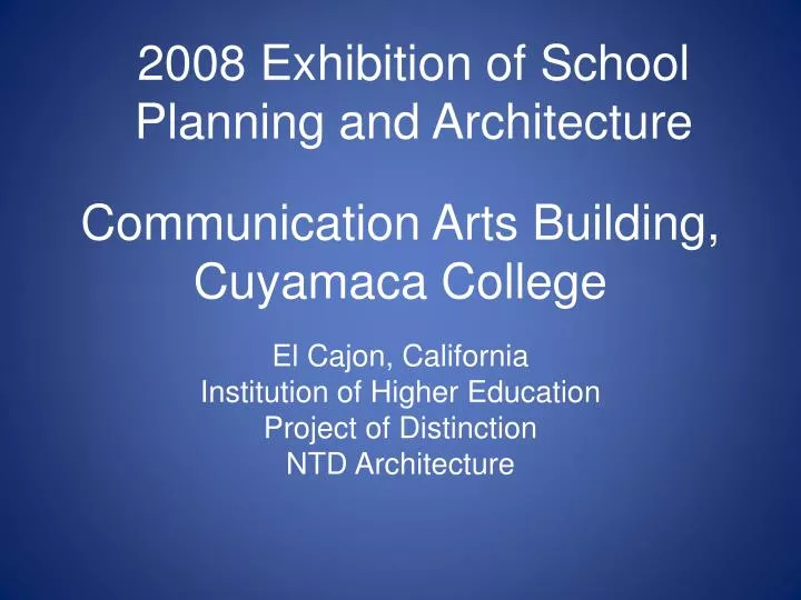 communication arts building cuyamaca college