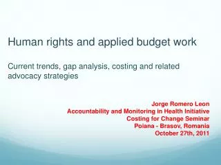 Human rights and applied budget work