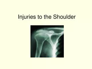 injuries to the shoulder