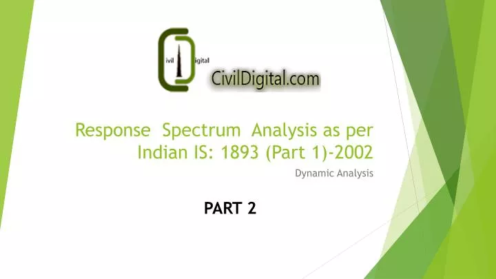 response spectrum analysis as per indian is 1893 part 1 2002