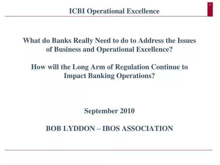 icbi operational excellence