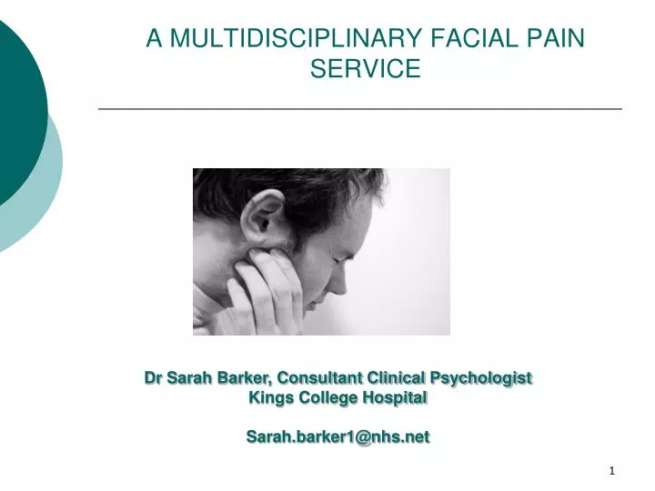 a multidisciplinary facial pain service