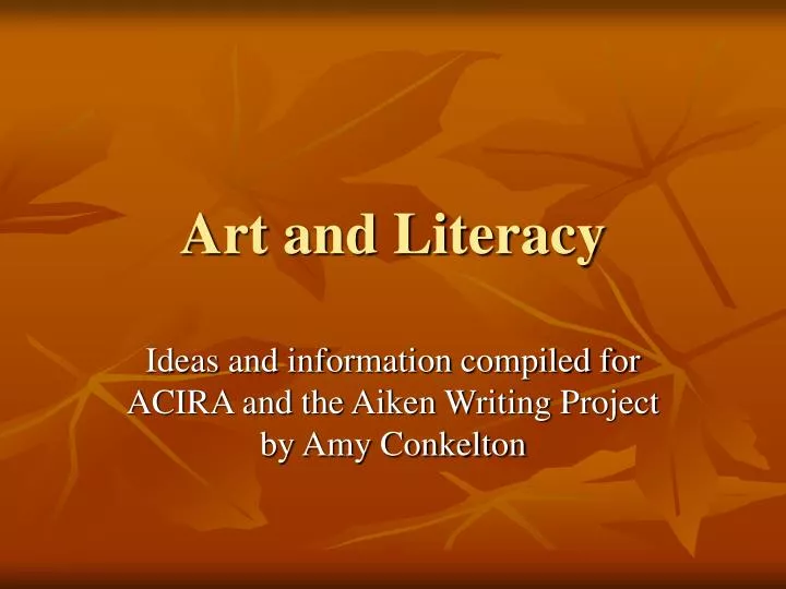 art and literacy