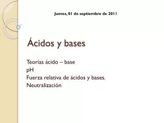 cidos y bases