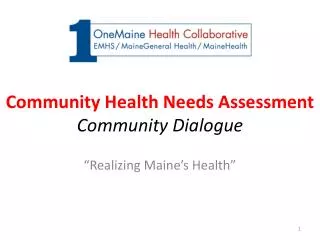 community health needs assessment community dialogue