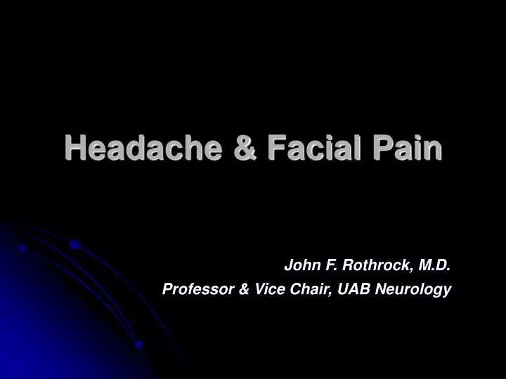 headache facial pain