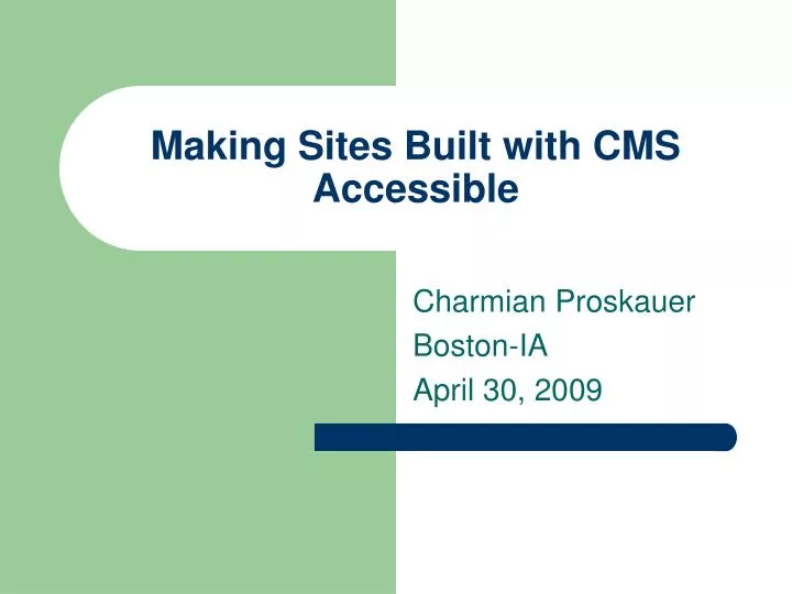 making sites built with cms accessible