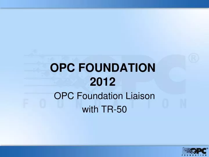 opc foundation 2012