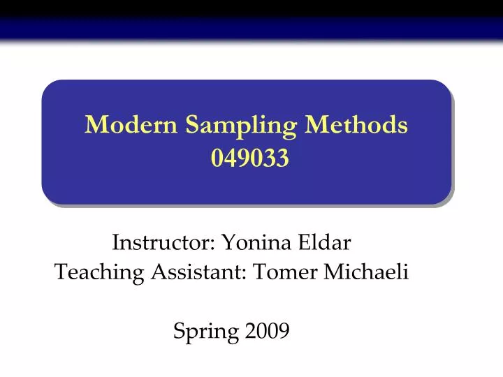 modern sampling methods 049033