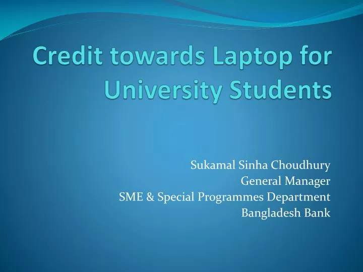 credit towards laptop for university students