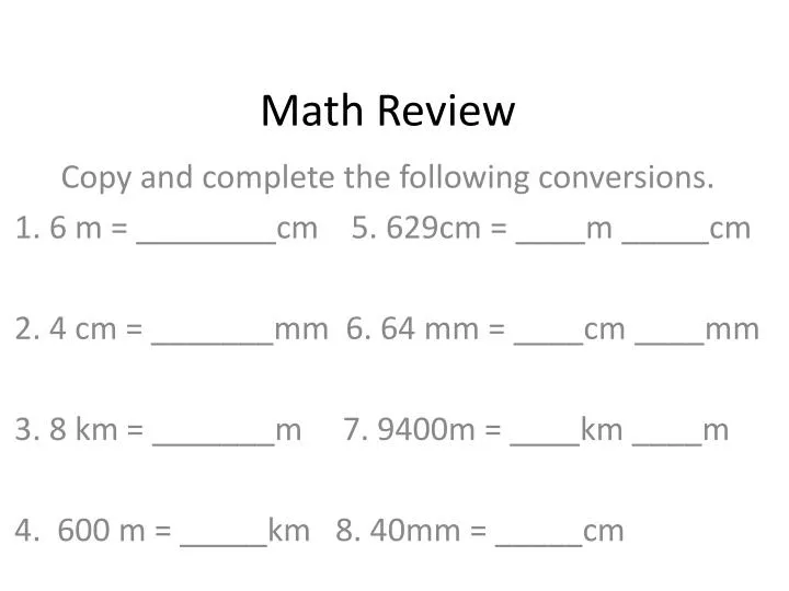 math review